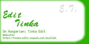 edit tinka business card